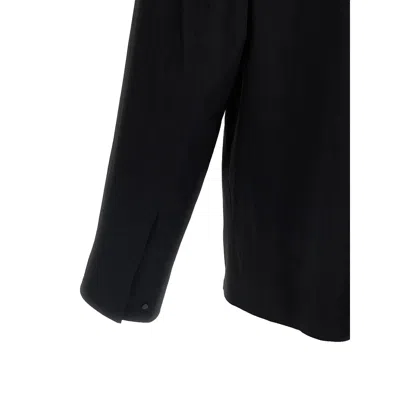 Veilance Long Sleeve Shirt Hidden Button Placket In Black
