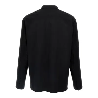 Veilance Long Sleeve Shirt Hidden Button Placket In Black