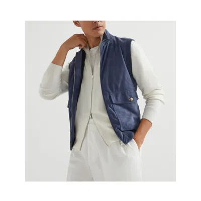 Brunello Cucinelli Suede-cotton Gilet