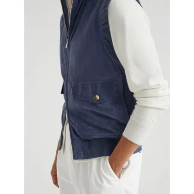 Brunello Cucinelli Suede-cotton Gilet