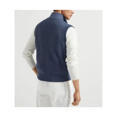 Brunello Cucinelli Suede-cotton Gilet