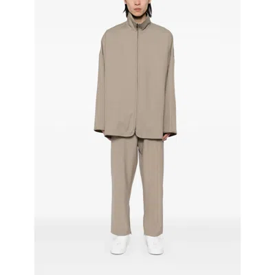 Fear Of God Dusty Beige Wool Jacket With High Collar Men