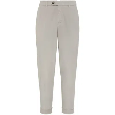 Brunello Cucinelli Men's Garment-dyed Leisure Fit Trousers