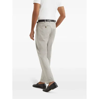 Brunello Cucinelli Men's Garment-dyed Leisure Fit Trousers