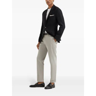 Brunello Cucinelli Men's Garment-dyed Leisure Fit Trousers