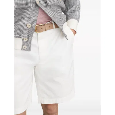 Brunello Cucinelli Men Garment-dyed Bermuda Shorts In Twisted Cotton Gabardine