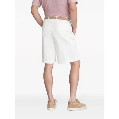 Brunello Cucinelli Men Garment-dyed Bermuda Shorts In Twisted Cotton Gabardine