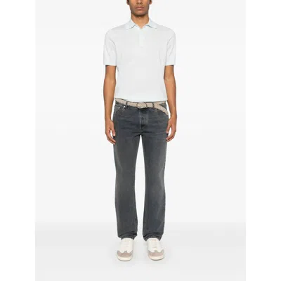 Brunello Cucinelli Fine-knit Polo Shirt In White