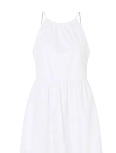 Armani Exchange Asv Cotton Ruffle Midi Dress