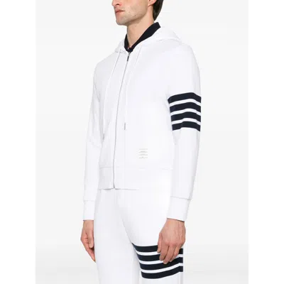 Thom Browne Slim-fit Striped Loopback Cotton-jersey Zip-up Hoodie