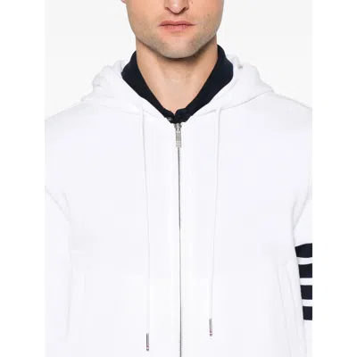 Thom Browne Slim-fit Striped Loopback Cotton-jersey Zip-up Hoodie