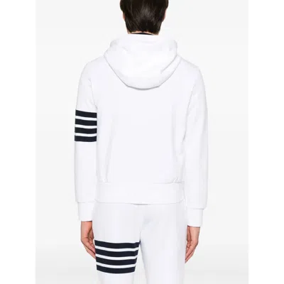 Thom Browne Slim-fit Striped Loopback Cotton-jersey Zip-up Hoodie