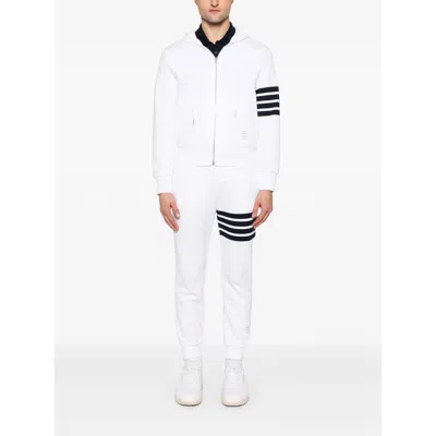 Thom Browne Slim-fit Striped Loopback Cotton-jersey Zip-up Hoodie