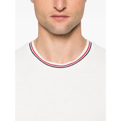 Thom Browne White T-shirt With Tricolour Detail Men