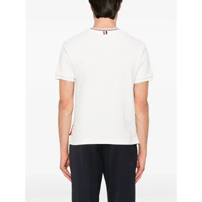 Thom Browne White T-shirt With Tricolour Detail Men