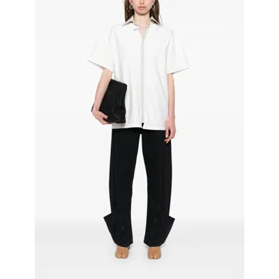 Maison Margiela Short Sleeved Layered Cotton Shirt Clothing