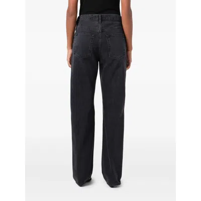 Agolde Blue Jeans With High Waist And Logo Patch On The Rear