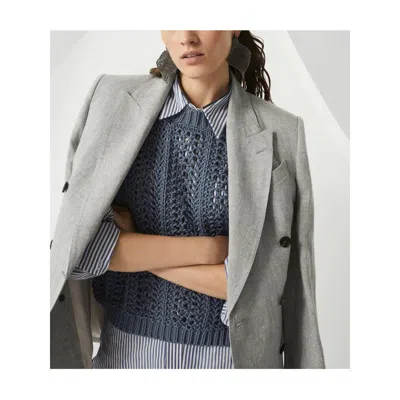 Brunello Cucinelli Linen Double-breasted Jacket