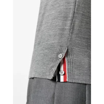 Thom Browne Turtleneck Short-sleeve Jumper In Gray