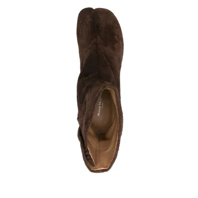 Maison Margiela 80mm Tabi Suede Ankle Boots