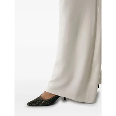Brunello Cucinelli Glistening Abstract Embroidery City Pumps 55
