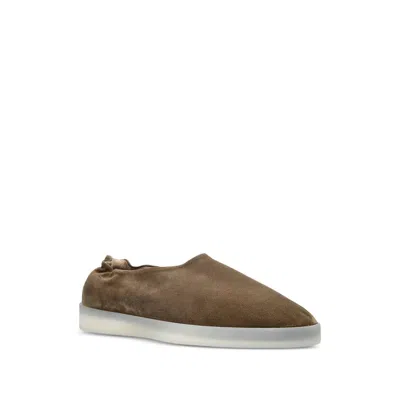 Fear Of God Leather Sneakers In Green
