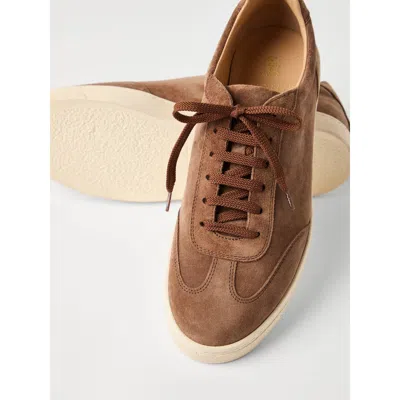 Brunello Cucinelli Man Sneakers Khaki Size 9 Leather In Brown