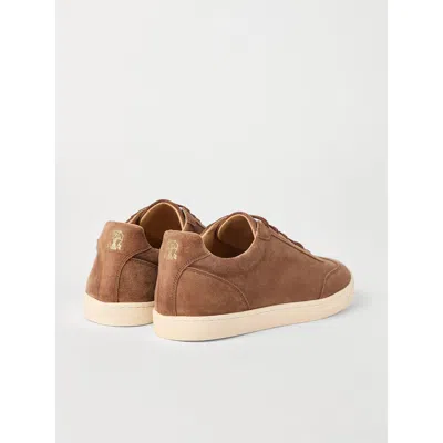 Brunello Cucinelli Man Sneakers Khaki Size 9 Leather In Brown