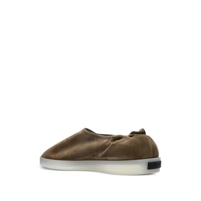 Fear Of God Leather Sneakers In Green
