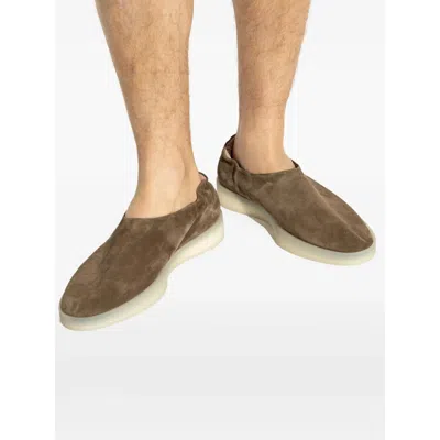Fear Of God Leather Sneakers In Green