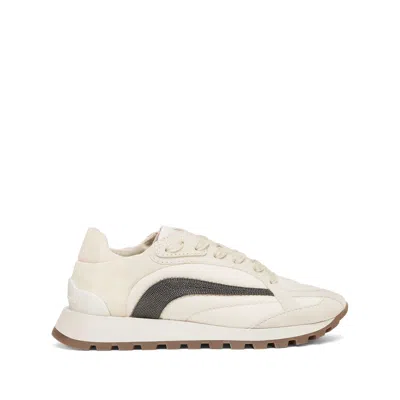 Brunello Cucinelli Beige Monile Sneakers In Neutral