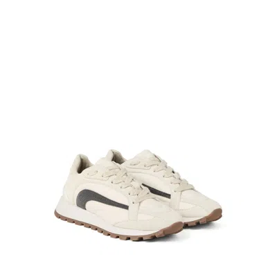 Brunello Cucinelli Beige Monile Sneakers In Neutral