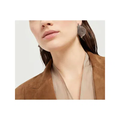 Brunello Cucinelli Sculptured Silver Earrings