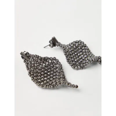 Brunello Cucinelli Sculptured Silver Earrings