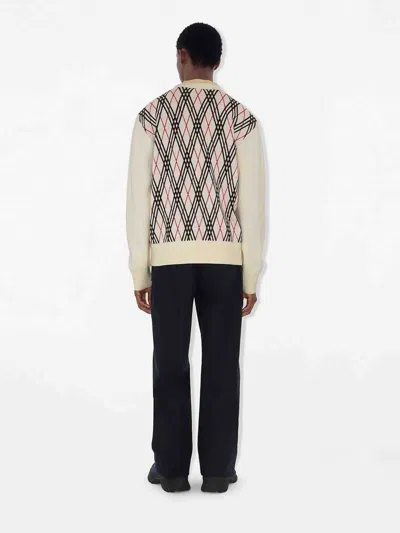 Burberry Argyle Pattern Crew Neck Sweater