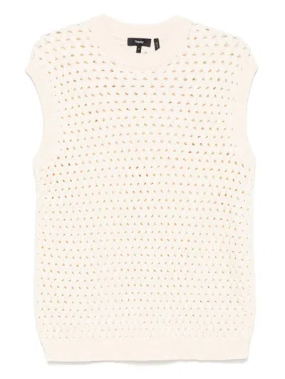 Theory Slvless Vest Cb.roun Clothing