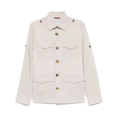 Brunello Cucinelli Shirt Style Jacket Buttoned Epaulettes