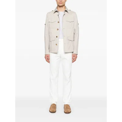 Brunello Cucinelli Shirt Style Jacket Buttoned Epaulettes