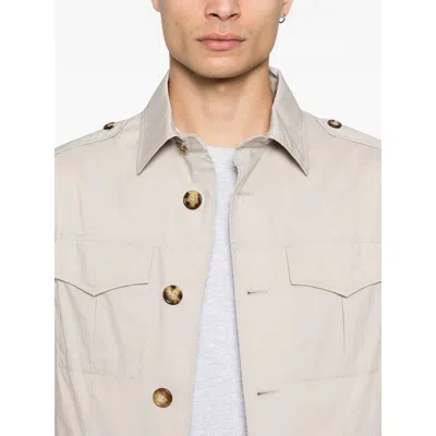 Brunello Cucinelli Shirt Style Jacket Buttoned Epaulettes