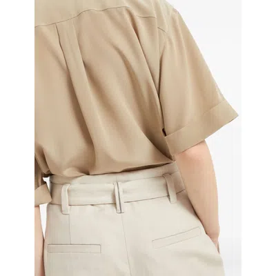 Brunello Cucinelli Linen Trousers With High Waist And Pockets