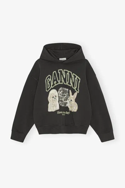 Ganni Hoodie With Logo Print