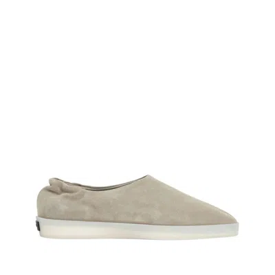 Fear Of God Beige Mules With Logo Patch On The Back And Elasticized Heel In Suede Man