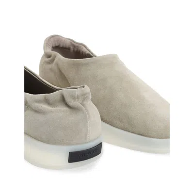 Fear Of God Beige Mules With Logo Patch On The Back And Elasticized Heel In Suede Man
