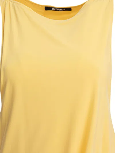 Jacquemus Peplo Sleeveless Draped High-low Dress