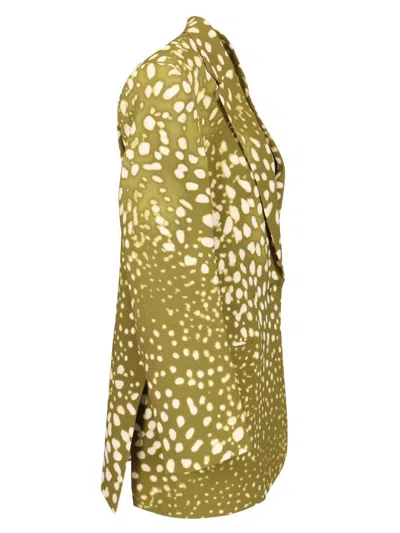 Dries Van Noten 'basti' Blazer Featuring Notched Lapels In Green