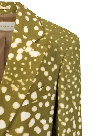 Dries Van Noten 'basti' Blazer Featuring Notched Lapels In Green