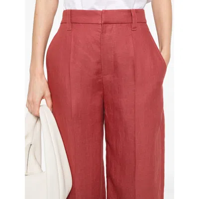 Brunello Cucinelli Hemp And Linen Trousers With Monili Detail