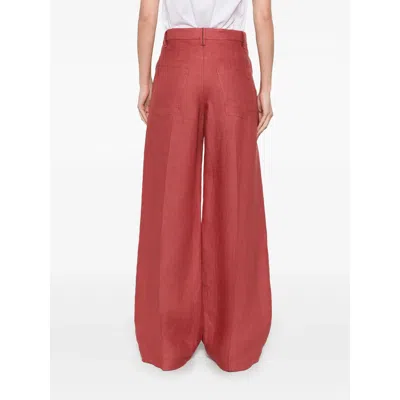 Brunello Cucinelli Hemp And Linen Trousers With Monili Detail