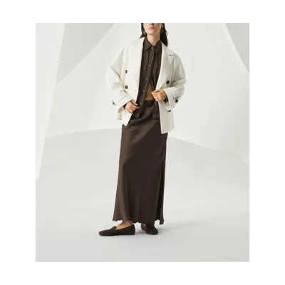 Brunello Cucinelli Double-breasted Blazer Blazer And Suits White In White
