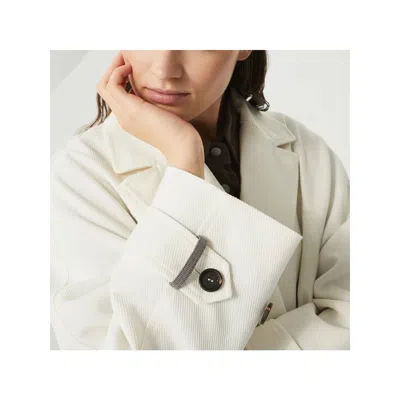 Brunello Cucinelli Double-breasted Blazer Blazer And Suits White In White